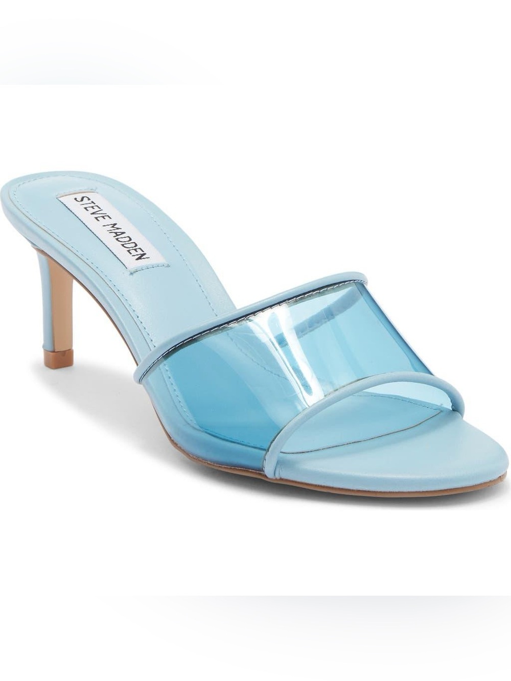 Palomah  Steve Madden Light Blue Clear Band Slide Sandals 🩵